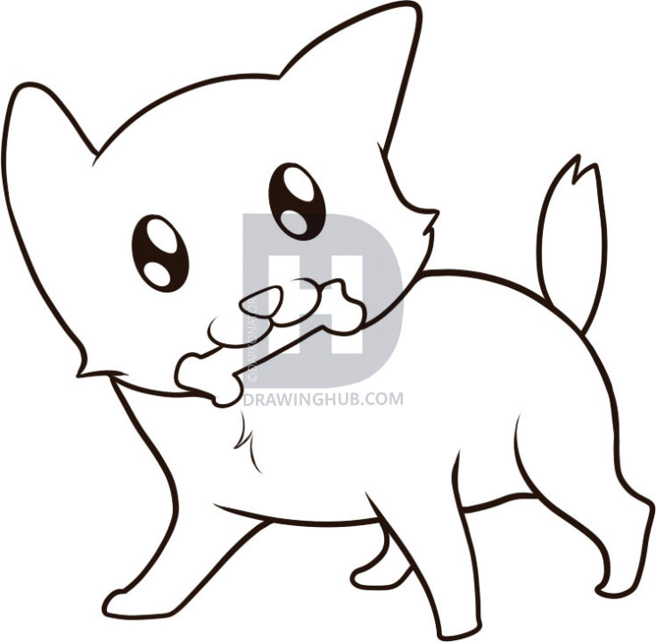 736x720 how to draw a dog for kids how to draw dog paws archives cute - Puppy Step By Step Drawing