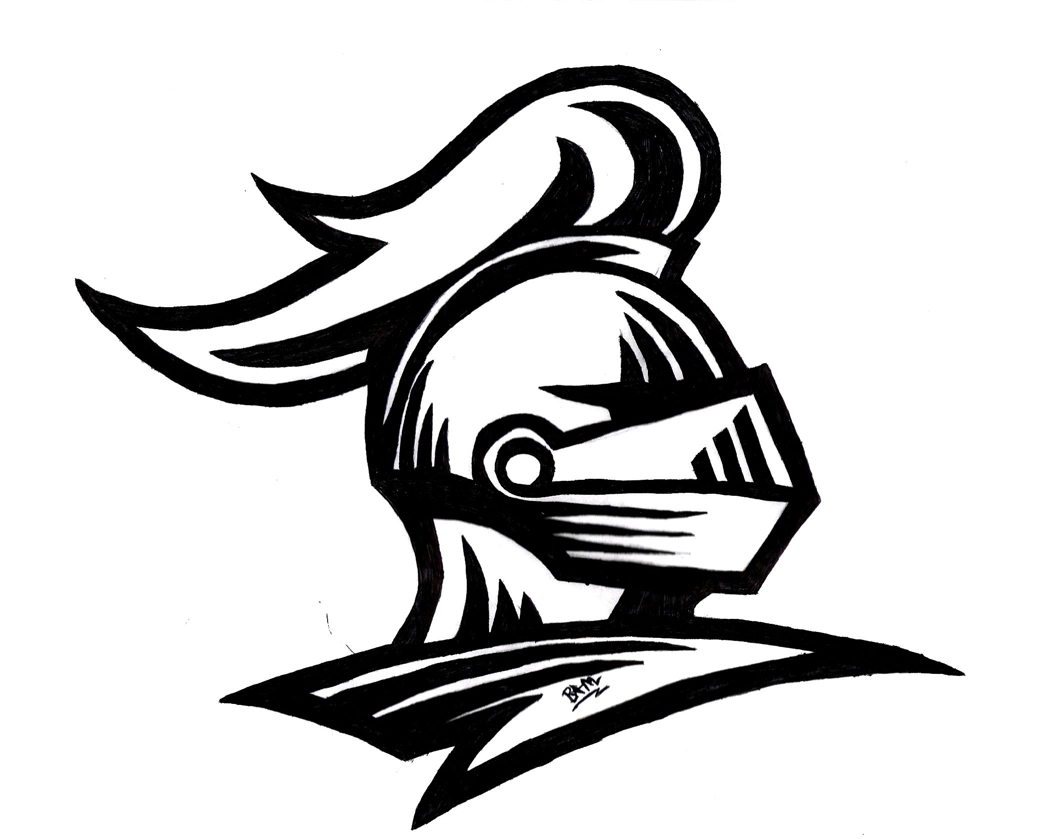 2127x1677 Knight's Helmet - Purchase Drawing