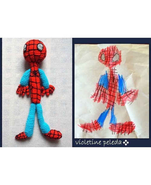 500x612 Special Purchase Toy From Kids Drawing Original Gift Crocheted - Purchase Drawing