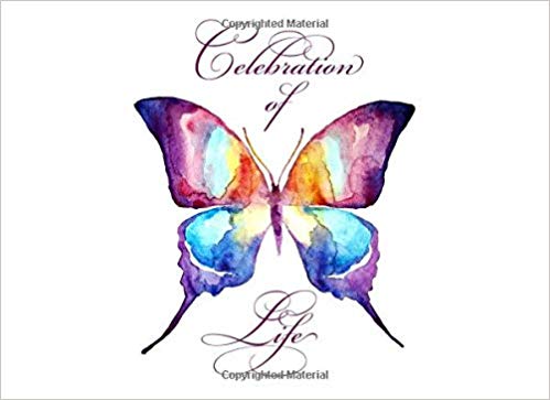 499x363 celebration of life purple butterfly memorial service guest book - Purple Butterfly Drawing
