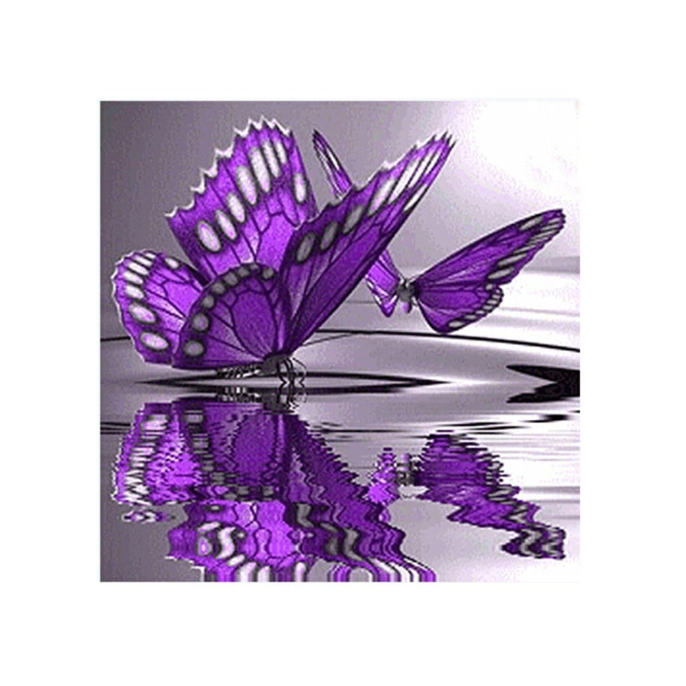 1000x1000 inverted purple butterfly print draw diamond drawing - Purple Butterfly Drawing
