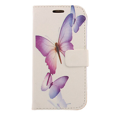 384x384 purple butterfly drawing pattern faux leather hard plastic cover - Purple Butterfly Drawing