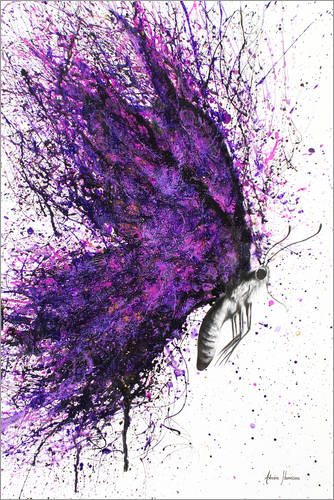 334x500 purple butterfly posters and prints - Purple Butterfly Drawing