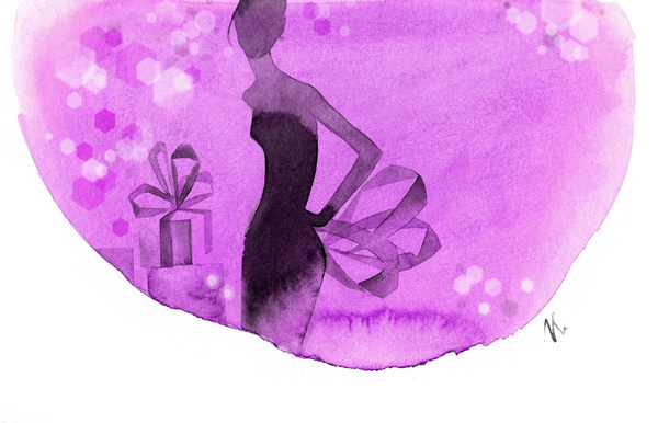 600x386 purple ballerina on behance - Purple Drawings