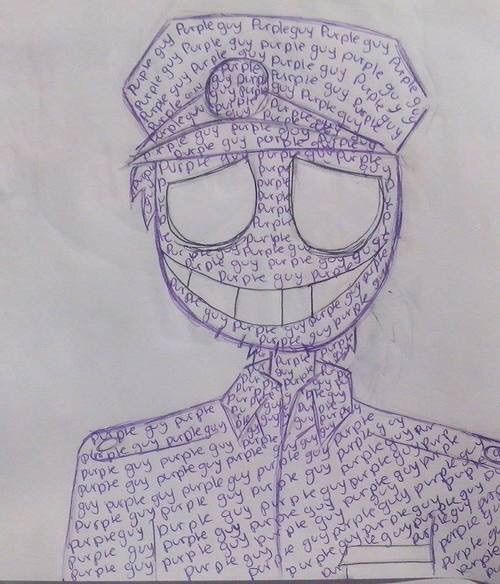 500x584 purple guy drawings five nights at freddy's amino - Purple Drawings