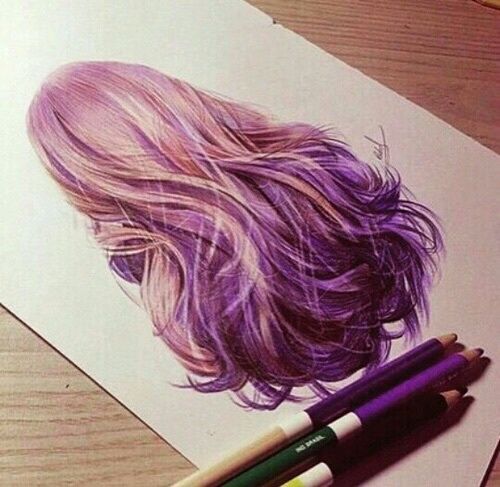 500x487 hair, drawing, and purple image a r t art, art sketches, how - Purple Drawings