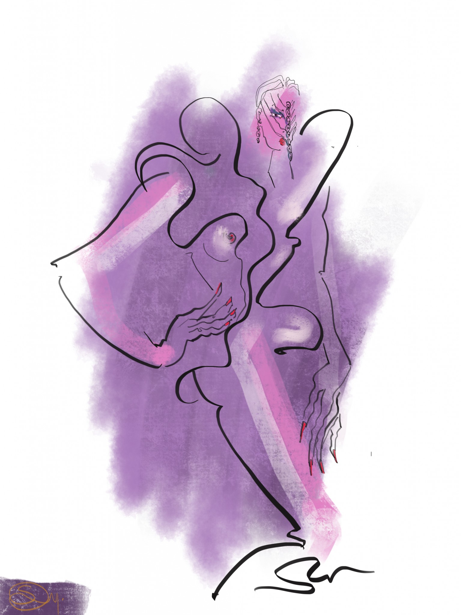 1535x2048 Ipad Drawings - Purple Drawings