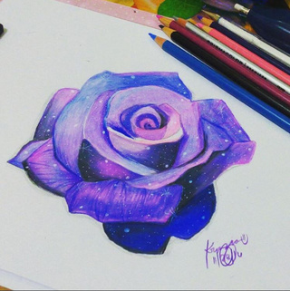 320x321 my galaxy rose drawing i've been watching a lot of youtube - Purple Drawings