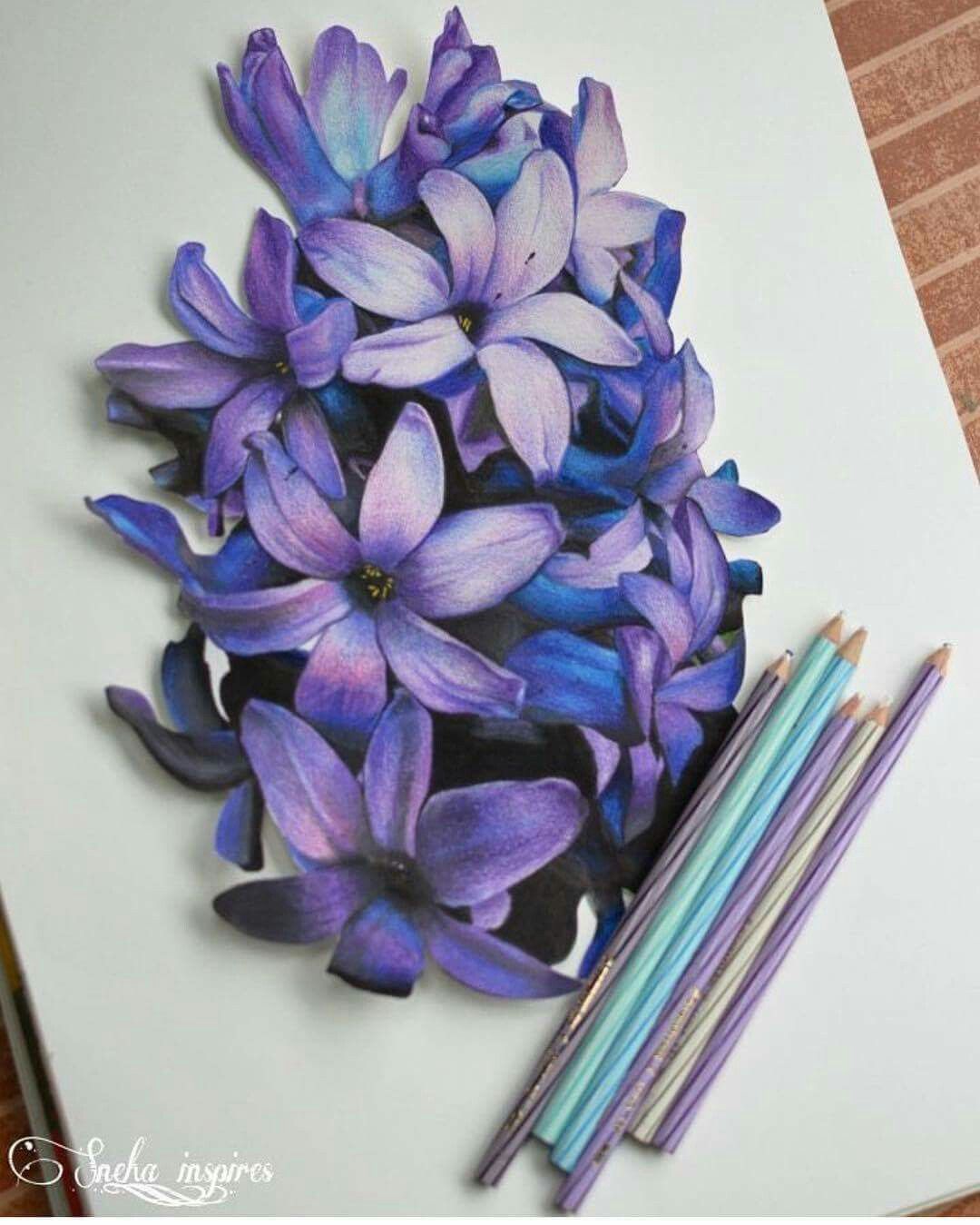 1080x1349 Indian Artist Sneha - Purple Flower Drawing