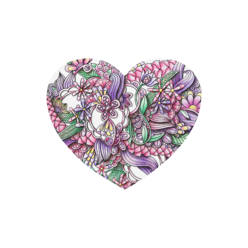 500x500 pink purple flower drawing heart shaped mousepad id - Purple Flower Drawing