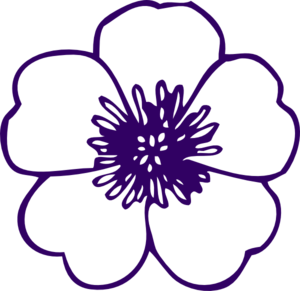300x291 purple flower clip art - Purple Flower Drawing