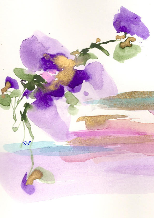 637x900 purple flower drawing - Purple Flower Drawing