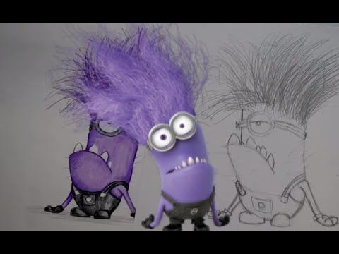 480x360 How To Draw An Evil Minion From Dreamwork's Despicable Me - Purple Minion Drawing