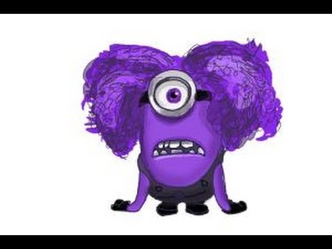480x360 How To Draw An Evil Minion From Despicable Me - Purple Minion Drawing