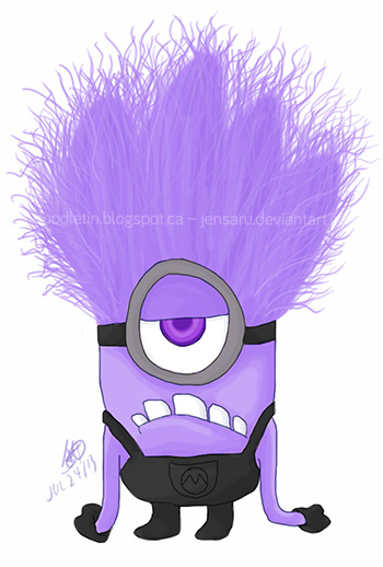 350x518 Purple Minions Clipart Great Free Clipart, Silhouette, Coloring - Purple Minion Drawing