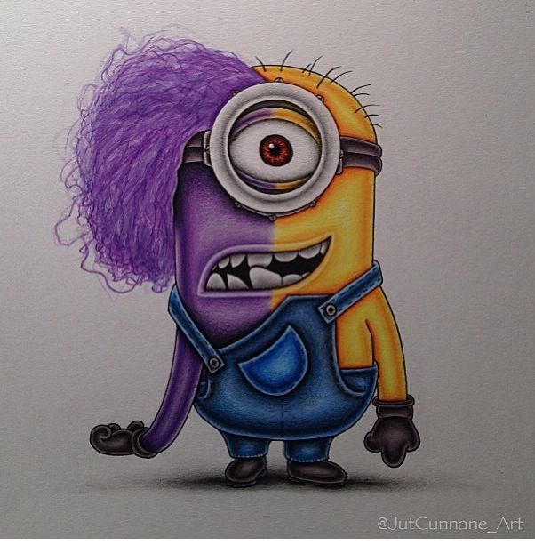 602x613 Purple Minions Displaying - Purple Minion Drawing