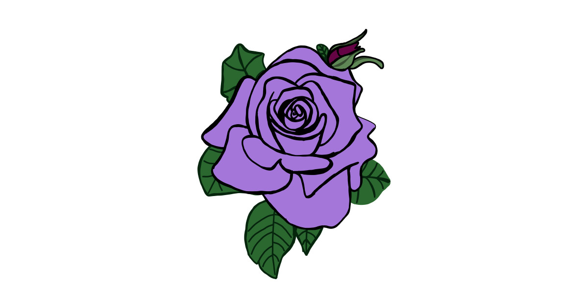 1200x630 Purple Rose Bud - Purple Rose Drawing