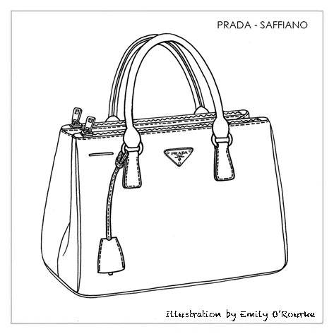 473x473 prada - Purse Drawing