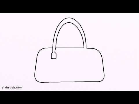 480x360 c how to draw cartoon handbag step - Purse Drawing
