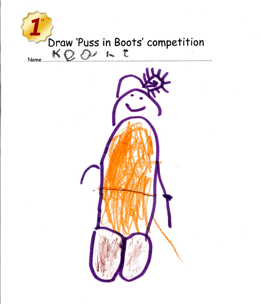 530x618 The Warren - Puss In Boots Drawing