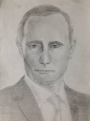 375x500 Putin Drawing - Putin Drawing