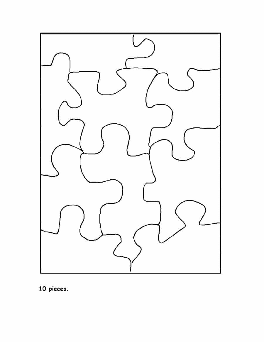900x1165 Printable Puzzle Piece Templates Template Lab - Puzzle Pieces Drawing