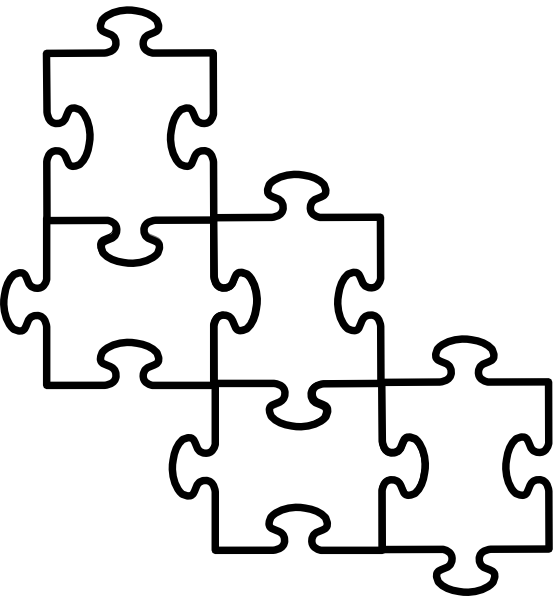 558x596 Puzzle Piece Template Transparent Png Clipart Free Download - Puzzle Pieces Drawing