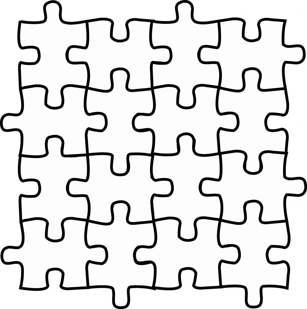 1015x1024 Puzzle Pieces Template Save Template - Puzzle Pieces Drawing
