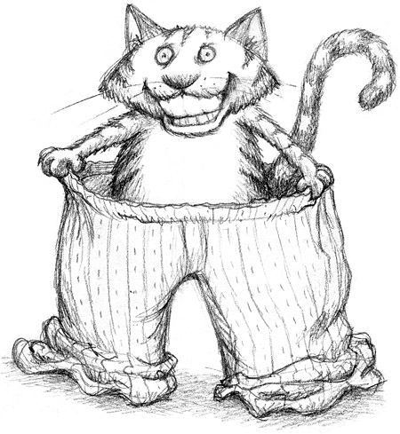 450x489 cat's pyjamas sketched out - Pyjamas Drawing