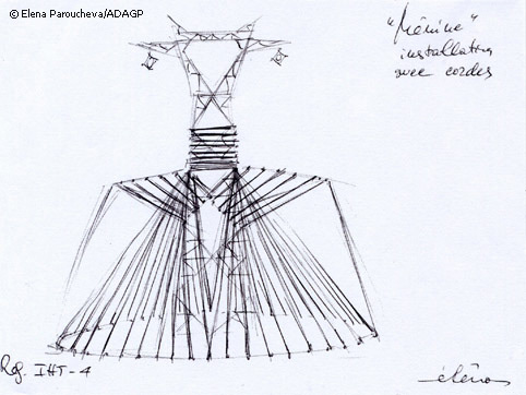 482x362 the creation a drawing from the monumental work - Pylon Drawing