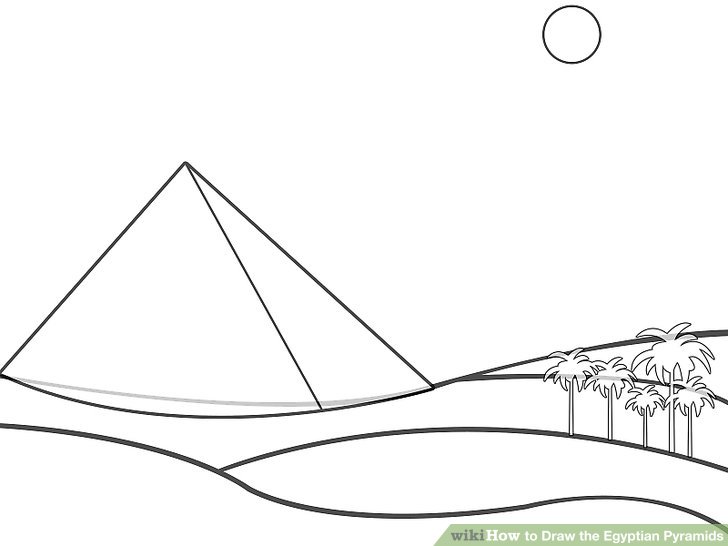 728x546 how to draw the egyptian pyramids steps - Pyramid Drawing