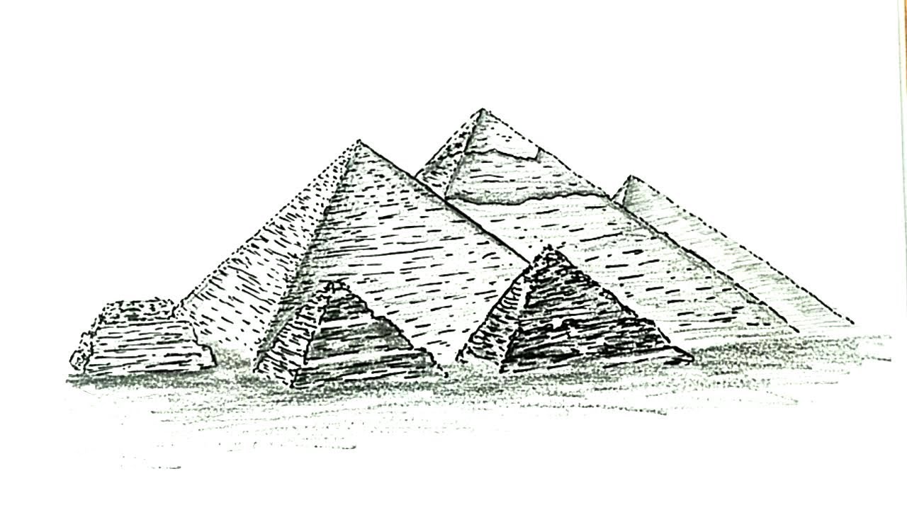 1280x720 how to draw the pyramids of giza - Pyramid Drawing