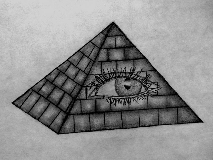900x675 eye in the pyramid drawing - Pyramid Drawing