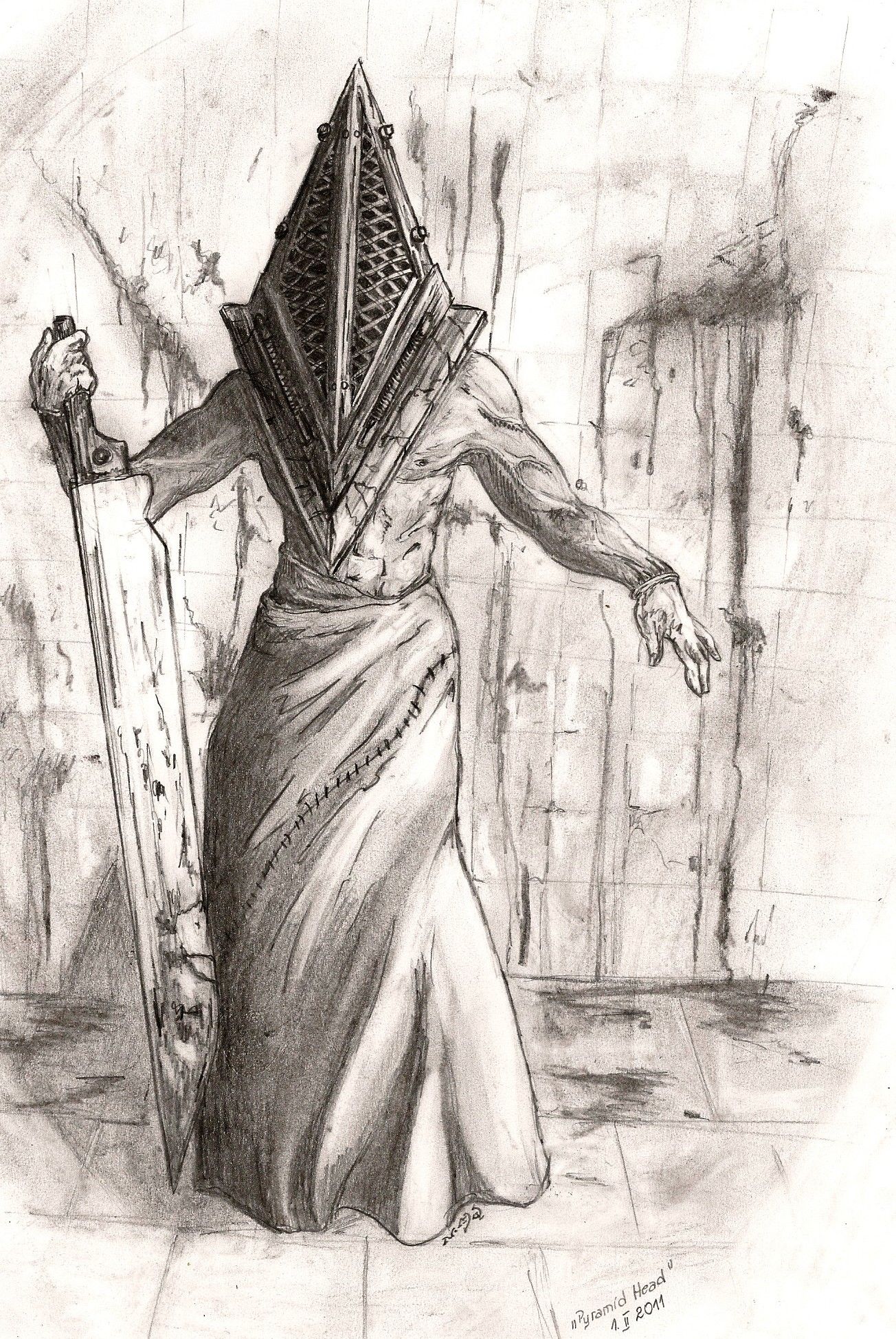 1304x1948 pyramid head - Pyramid Head Drawing
