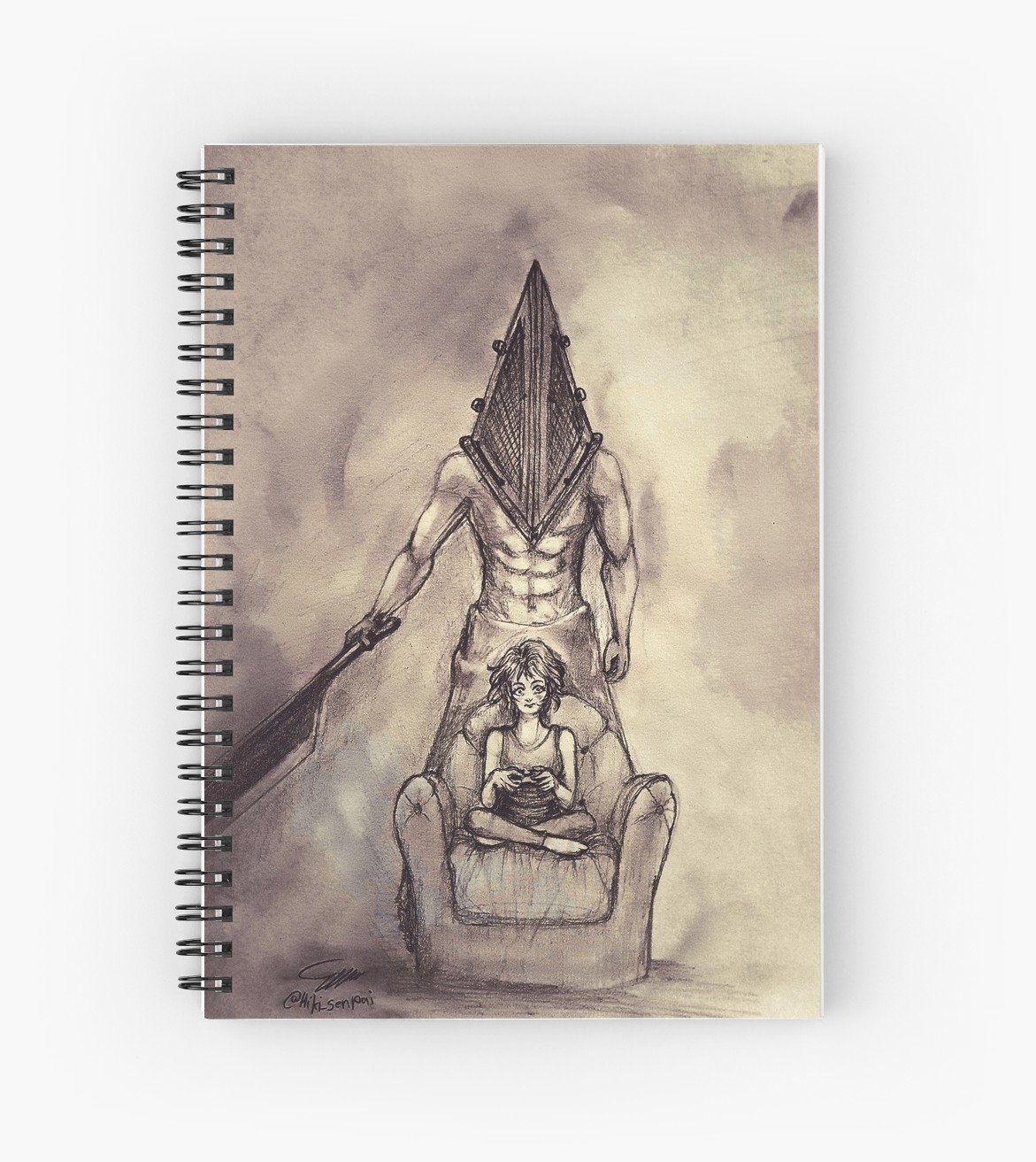 1171x1313 pyramid head silent hill spiral notebooks - Pyramid Head Drawing