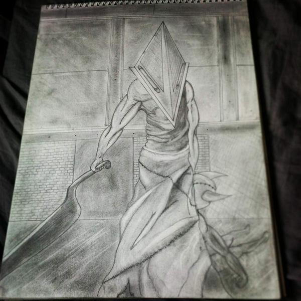 600x600 anthony venus on twitter my drawing of pyramid head - Pyramid Head Drawing