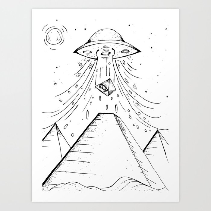 Pyramid Line Drawing at PaintingValley.com | Explore collection of ...