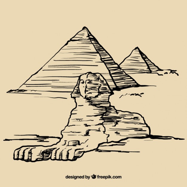 626x626 Giza Vectors, Photos And Free Download - Pyramid Of Giza Drawing