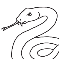 200x200 Drawing Python Snake - Python Snake Drawing