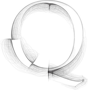 295x300 Letter Q With Abstract Drawing Vector Illustration Royalty Free - Q Drawing