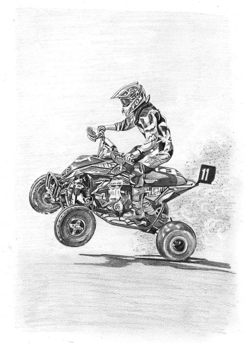 504x705 gallery of quad bike drawings pencil drawings of vehicles - Quad Drawing