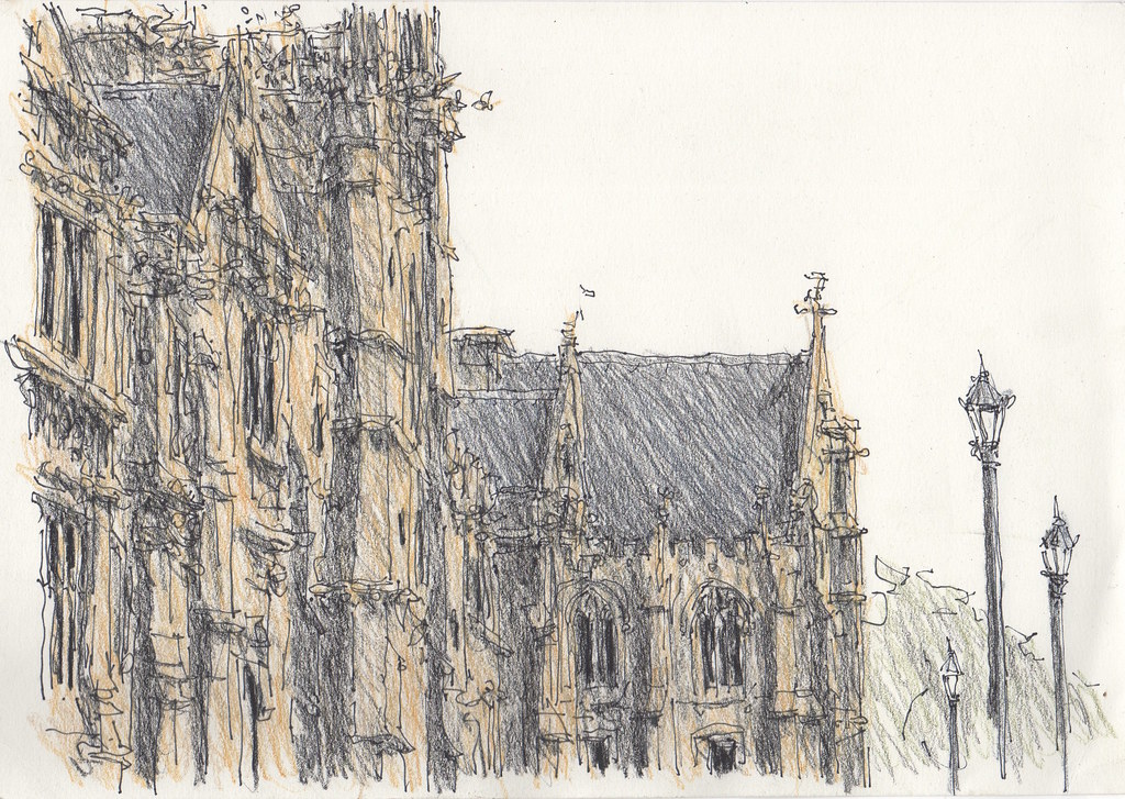 1024x727 main quad building, sydney university my only drawing - Quad Drawing