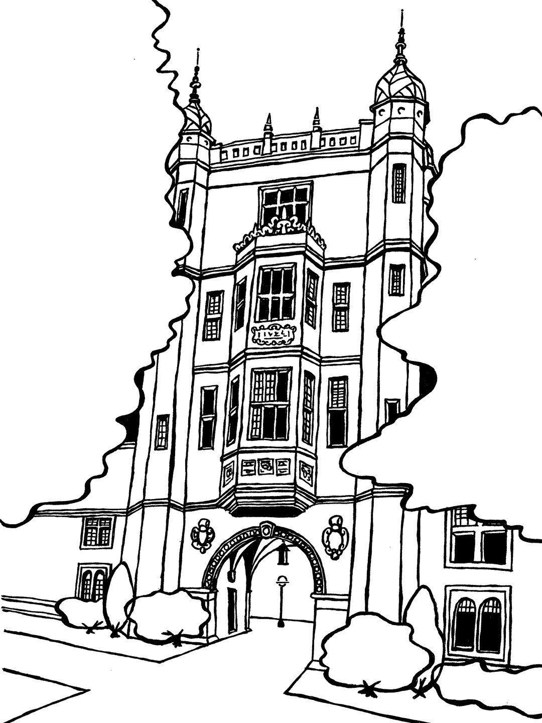 1080x1440 the university of michigan law quad of ann arbor michigan - Quad Drawing