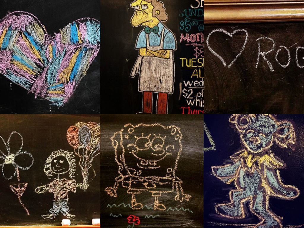 1024x768 the art of bent river' quad city brewery displays patrons' chalk - Quad Drawing