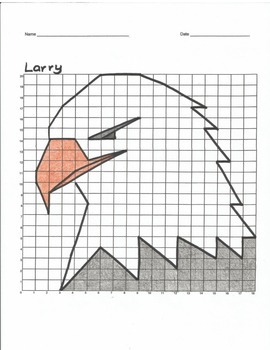 270x350 quadrant coordinate graph mystery picture, larry the eagle - Quadrant Drawing