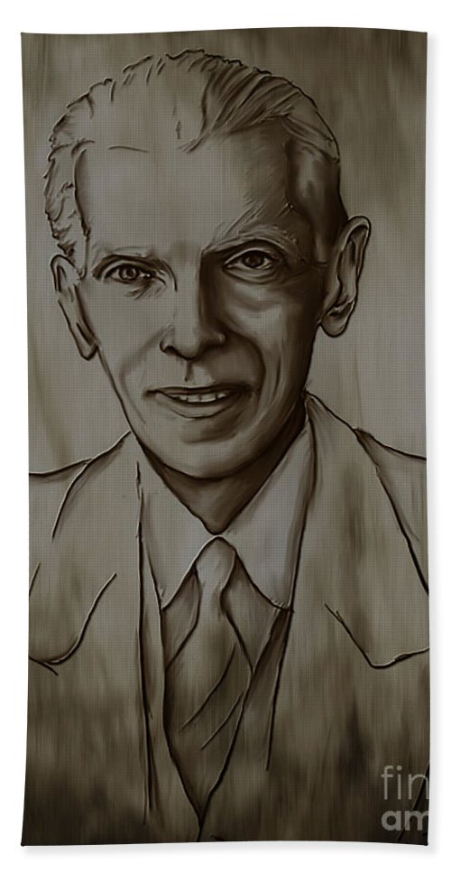 500x967 Quaid E Azam Sketch Beach Sheet For Sale - Quaid E Azam Drawing