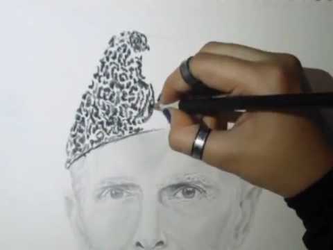 480x360 Amazing Sketch Of The Founder Of Pakistan Quaid E Azam Must - Quaid E Azam Drawing