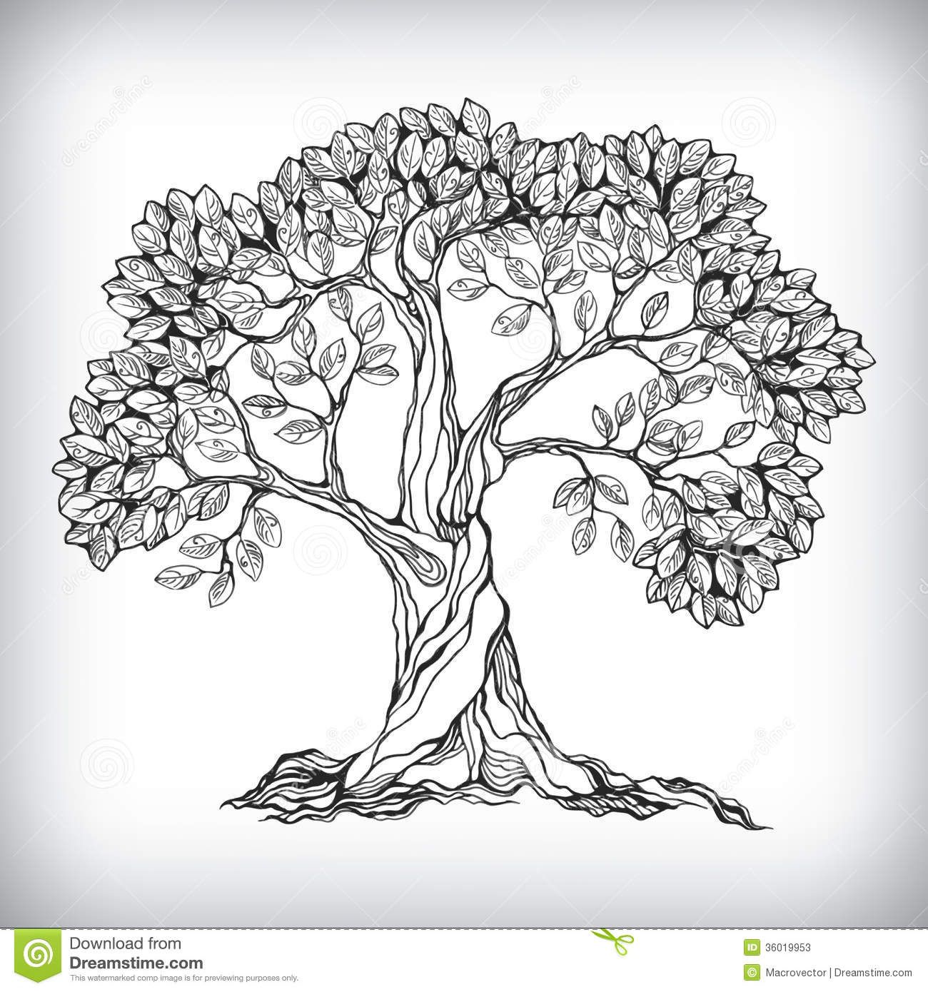 1300x1390 Hand Drawn Tree Symbol - Quality Drawing