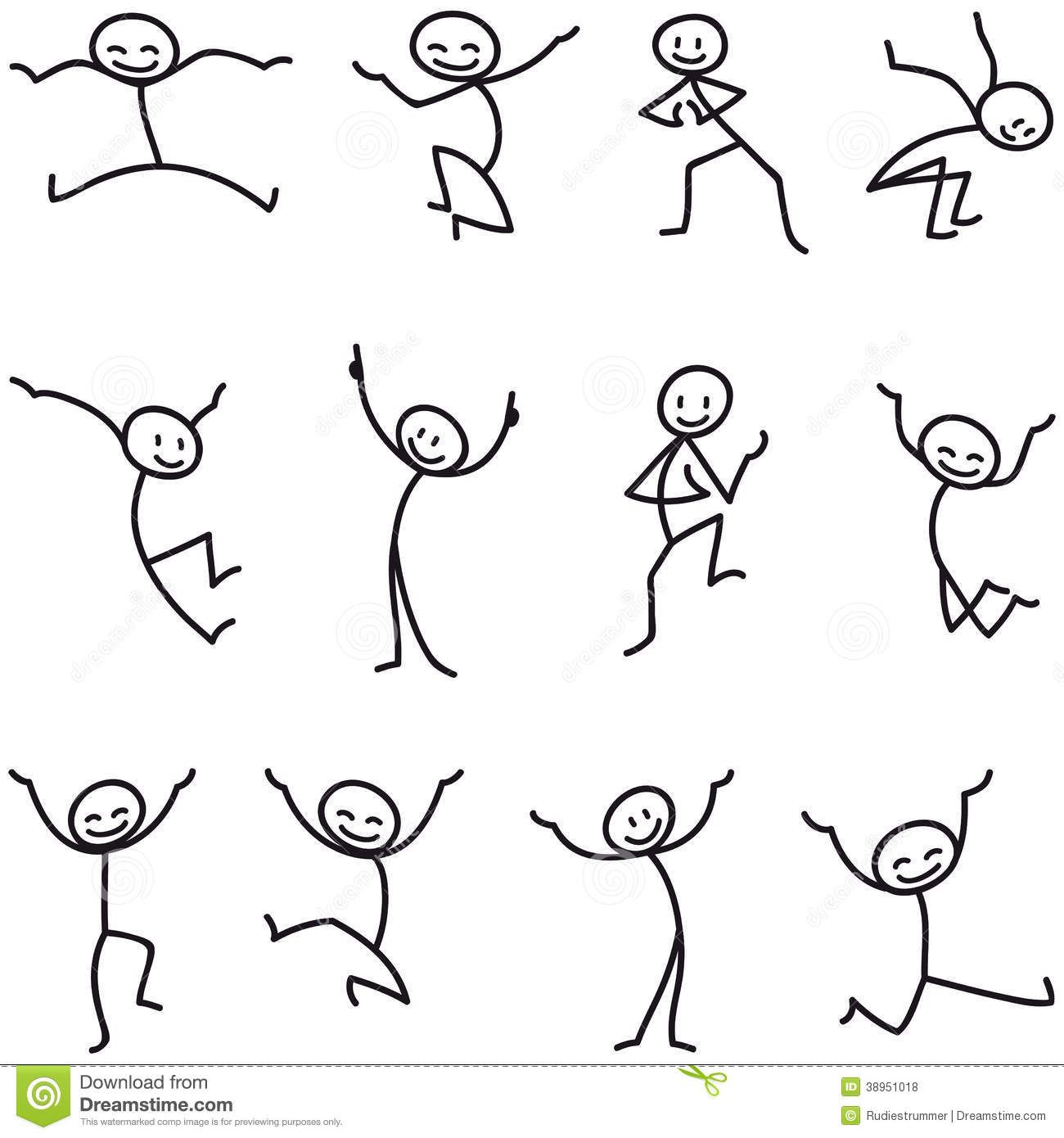 1300x1390 Stick Man Stick Figure Happy Jumping Celebrating - Quality Drawing