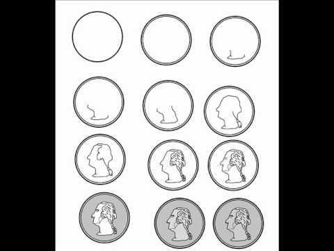 480x360 how to draw a george washington quarter step - Quarter Drawing